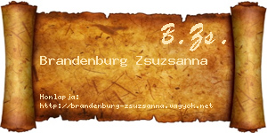 Brandenburg Zsuzsanna névjegykártya